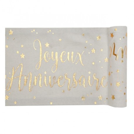 Chemin de table "Joyeux Anniversaire"