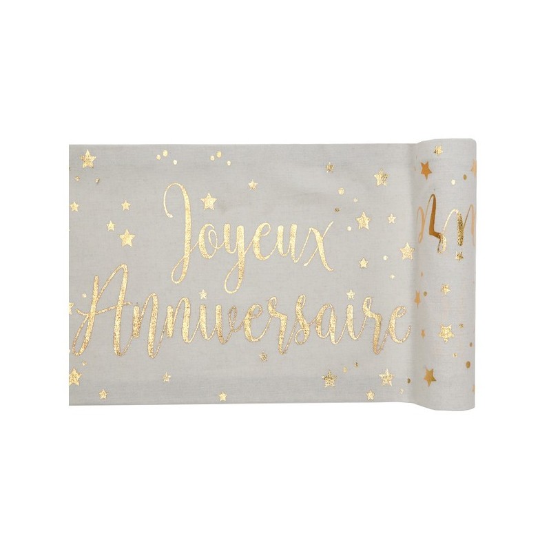 Chemin de table "Joyeux Anniversaire"