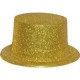 Chapeau haute forme, paillettes or