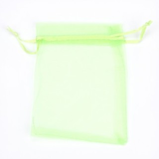 10 Sachets organdi, menta, 7.5 x 10 cm