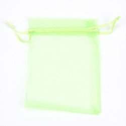 10 Sachets organdi, menta, 7.5 x 10 cm