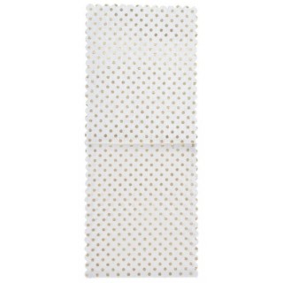 4 sacchetti per posate, punti metallici dorati, 10x25 cm