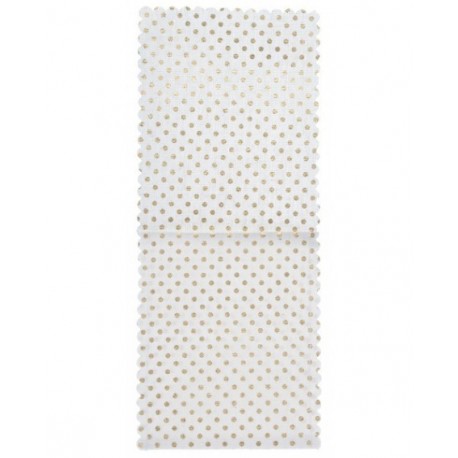 Sachet à couverts, pois métallisé or