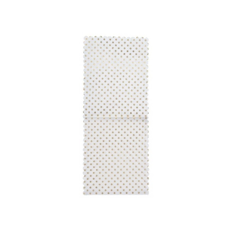 Sachet à couverts, pois métallisé or