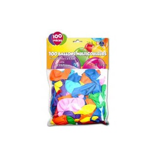 100 palloncini di colori assortiti, ø 23 cm