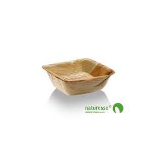 25 Coupelles pour dip en feuille de palmier, 7x7x2cm 