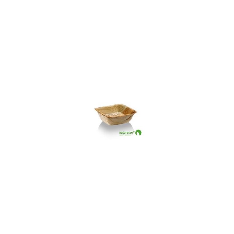 25 Coupelles pour dip en feuille de palmier, 7x7x2cm 