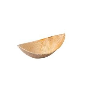 25 Coupelles "Bâteau" en feuilles de palmier, 11.5x6x2cm