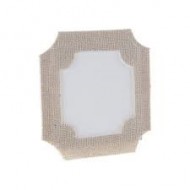 6 quadratische Papiermarken, natürlicher Baumwollrahmen, 6x6cm