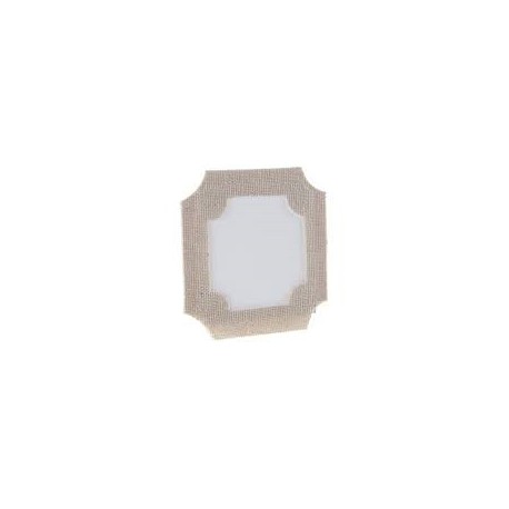6 quadratische Papiermarken, natürlicher Baumwollrahmen, 6x6cm