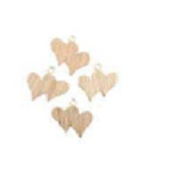 Set aus 12 Holzherzen 3x2x0,7cm mit Schnalle.