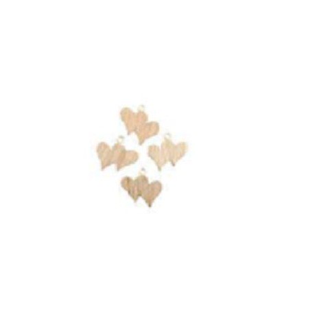 Set aus 12 Holzherzen 3x2x0,7cm mit Schnalle.