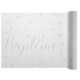 Chemin de table Baptême blanc 30cm x 5m