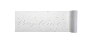 Runner da battesimo "Baptême" bianco 30 cm x 5 m