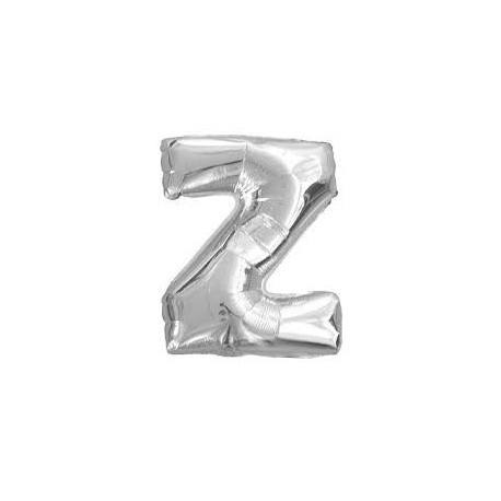 Palloncino d'argento lettera Z, 36 cm.