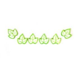 6 Confettis de table feuille