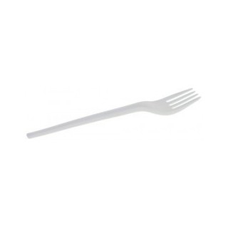 50 weiße Gabeln, biologisch abbaubar, 16,8 cm