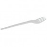 50 forchette bianche, biodegradabili, 16,8 cm