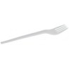 50 Fourchettes blanches, biodégradable, 16,8cm