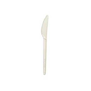 50 weiße Messer, biologisch abbaubar, 16,8 cm