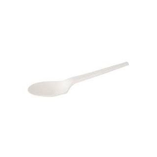 50 cucchiai bianchi, biodegradabili, 16,8 cm