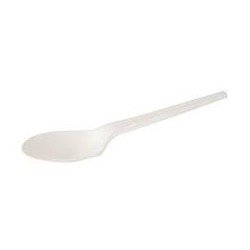 50 weiße Löffel, biologisch abbaubar, 16,8 cm