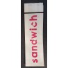 100 bustine sandwich bianche con iscrizione rosa 9x3x30cm