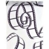 Chemin de table cinéma, noir, 30 cm x  5 mètres