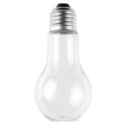 4 lampadine con attacco in alluminio per contenere confetti o dolci. D.5x11cm.