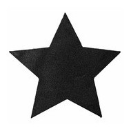 2 Tischset mit Glitzernde Sterne, 38 x 38 cm, schwarz