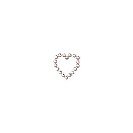 Adesivi con strass a cuore, argento, 20 pezzi, 2x2 cm