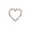 Stickers strass coeur, argent,  20pces, 2x2cm