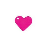 10 Herztischkartenhalter, 4 x 4 cm, pink