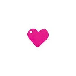 10 Marques-place, coeur, 4 x 4 cm, fuchsia