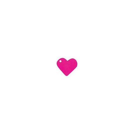 10 segna posto, cuore, 4 x 4 cm, fucsia