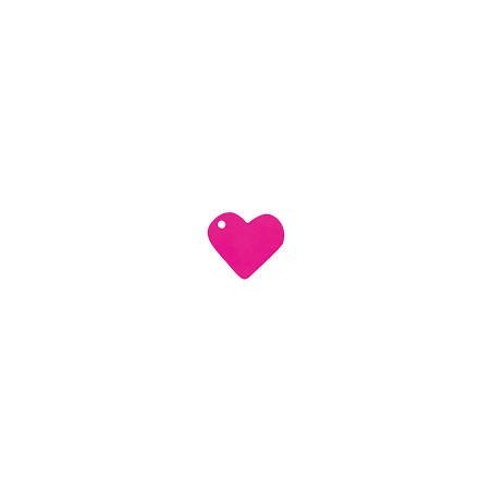 10 segna posto, cuore, 4 x 4 cm, fucsia