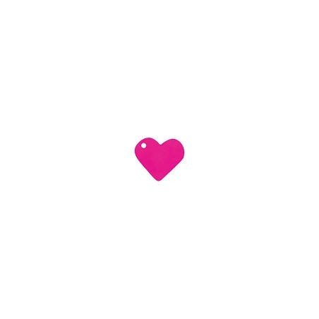 10 Herztischkartenhalter,  4 x 4 cm, pink
