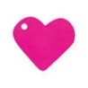 10 Marques-place, coeur, 4 x 4 cm, fuchsia