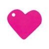 10 Marques-place, coeur, 4 x 4 cm, fuchsia