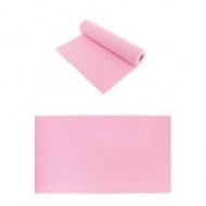 Runner da tavola in lino naturale, rosa pastello, 28 cm x 5 m