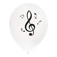 8 Ballons imprimés "Musique" 