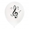 8 palloncini musicali stampati in nero