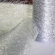 Glitter Silber Tischläufer 30cmx5m