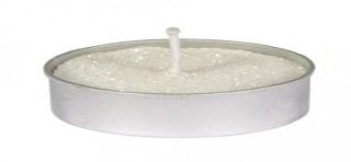 Set di 6 lumini, ø 3,5 cm, glitter bianco