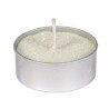 Set von 6 Teelichter, ø 3,5 cm, weißer Glitzer