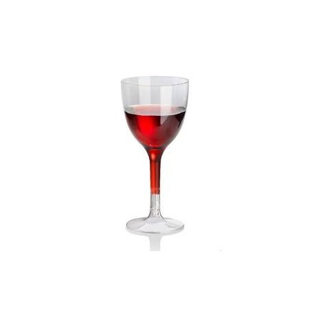 21 bicchieri da vino biodegradabili, 1dl, Ø 7,0x11,0 + 3,0 cm, 2 scomparti