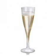 27 Verres à champagne biodégradable, 1dl, Ø 5.3x15.0+3.0cm