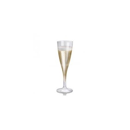 27 bicchieri da champagne biodegradabili, 1dl, Ø 5,3x15,0 + 3,0 cm, 2 scomparti