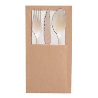 8 porte-couverts kraft 8x18cm