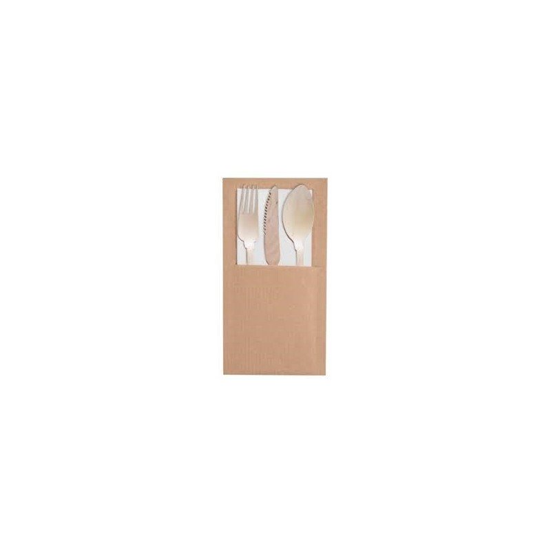 8 porte-couverts kraft 8x18cm